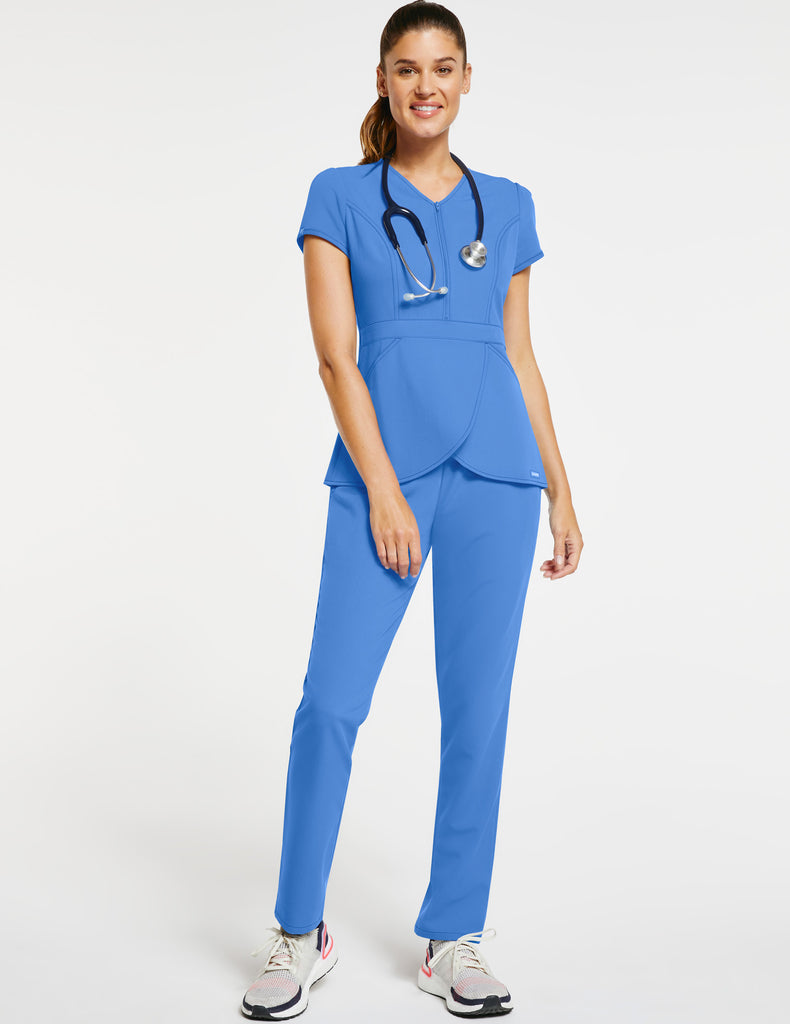 Jaanuu Scrubs Review – Tulip Top and Skinny Pant in Estate Navy Blue –  Nursing School, ELAINE GAN