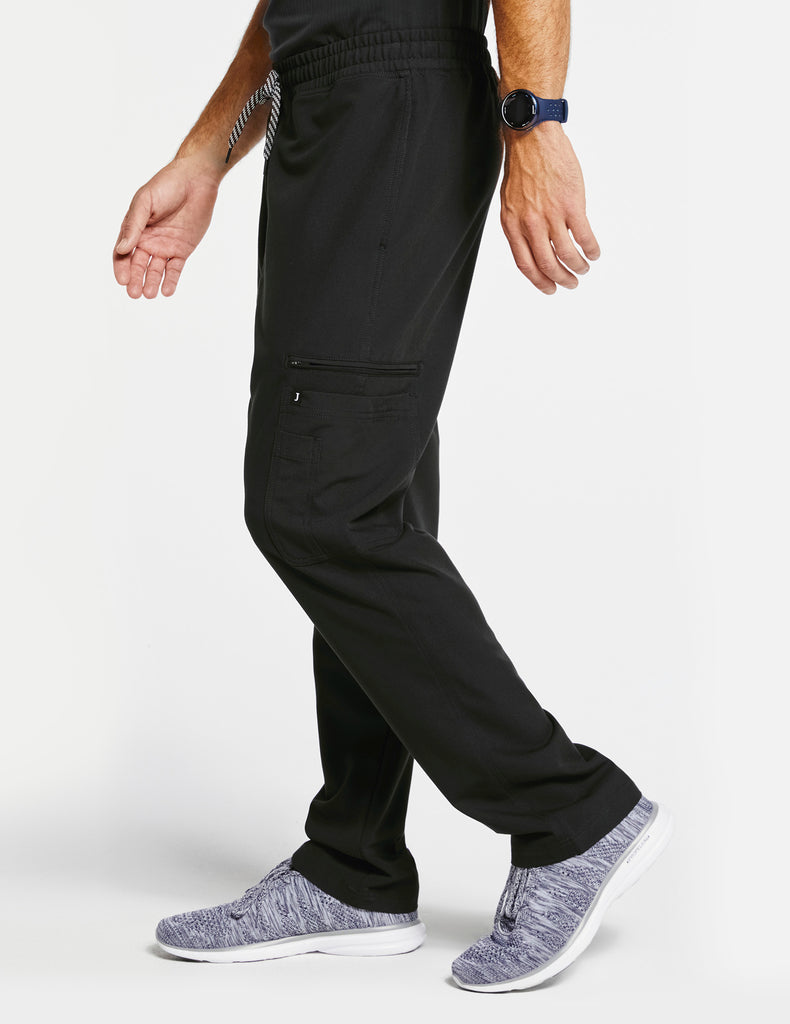 Jaanuu Men's Slim-Fit Cargo Pant - Tall Black -  by scrub-supply.com