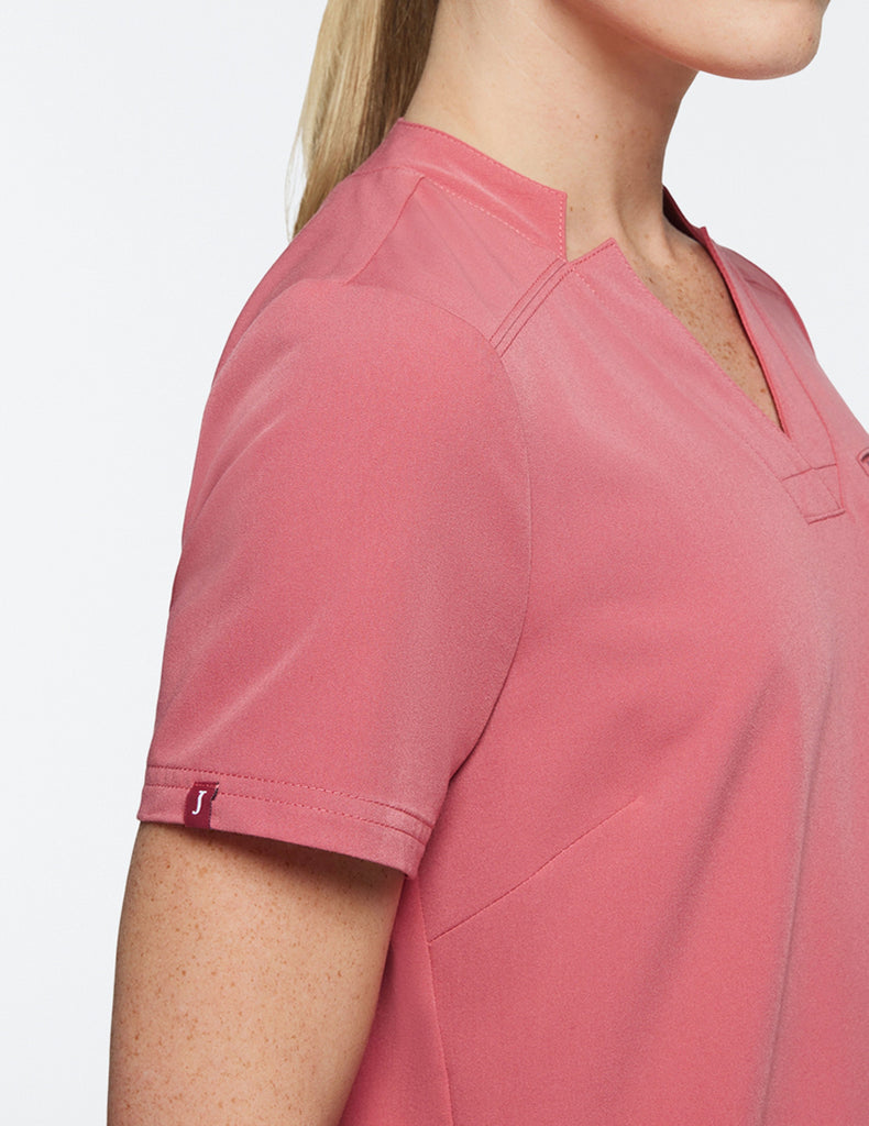 Jaanuu Women's Relaxed 3-Pocket Top Blushing Pink -  by scrub-supply.com