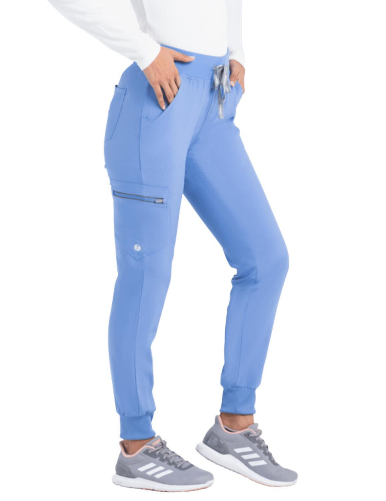 Life Threads Women's Active Jogger Pant Ceil Blue - 1529-CBL-XXXL by scrub-supply.com