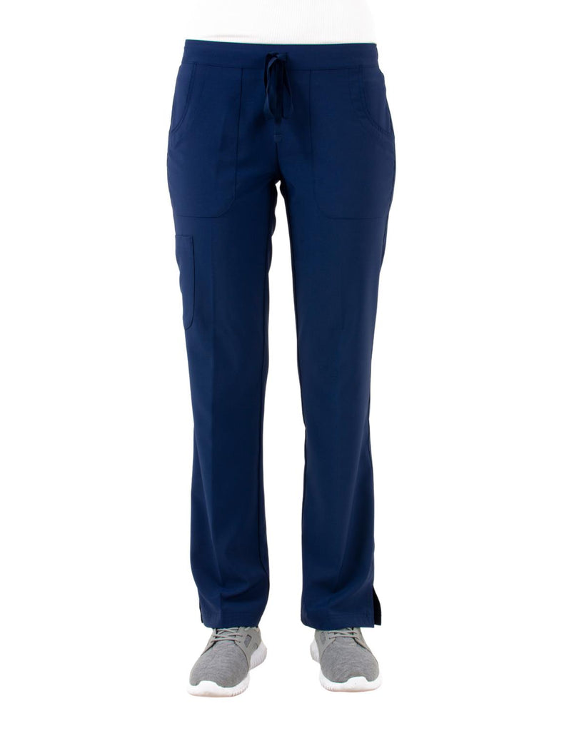 Life Threads Women's Active Straight Leg Cargo Pant Navy Blue - 1528-NVY-XL by scrub-supply.com
