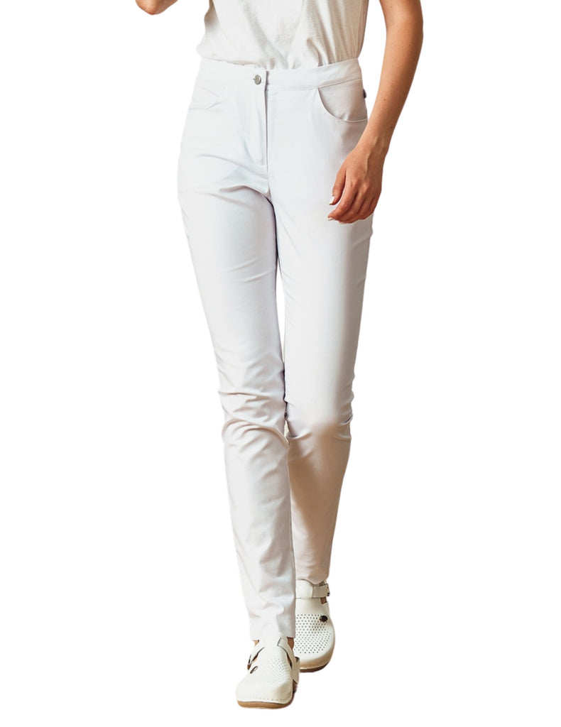 Treat in Style Skinny Pants White - LK3033-0100-0-54 by scrub-supply.com