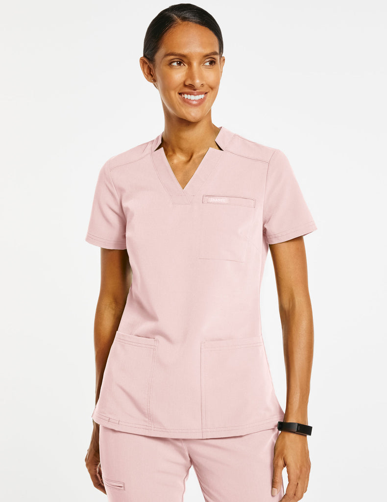 Jaanuu Women's Relaxed 3-Pocket Top Blushing Pink - J96172-BSPW-XL by scrub-supply.com