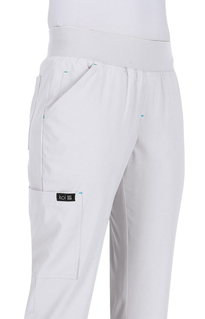 Koi Laurie Pant - Plussize White -  by scrub-supply.com