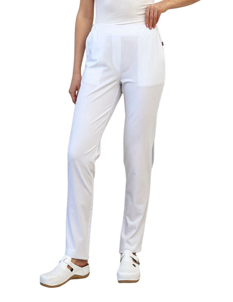 Treat in Style Medical Straight Trousers White - LK3014-0100-0-50 by scrub-supply.com