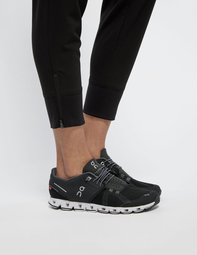 Jaanuu Women's 6-Pocket Ankle Zip Jogger Black -  by scrub-supply.com
