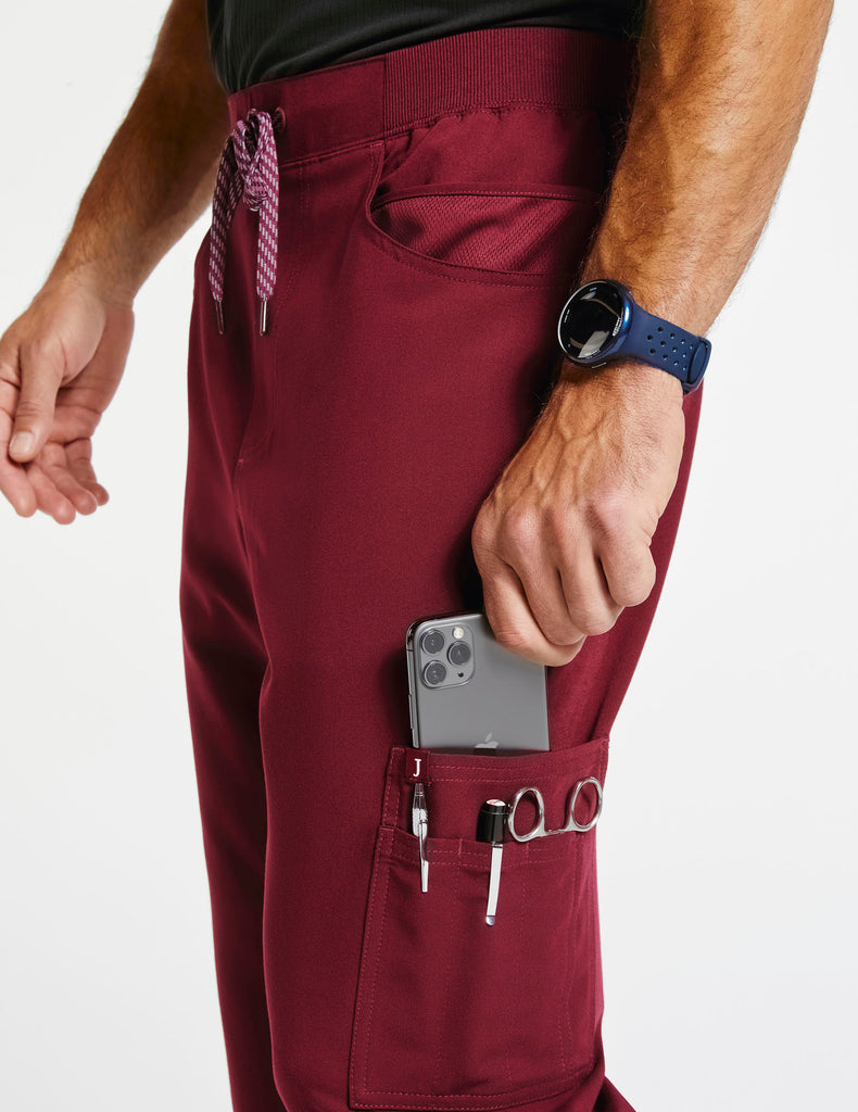 Jaanuu Men's Mesh-Pocket Jogger Pant - Short Black -  by scrub-supply.com