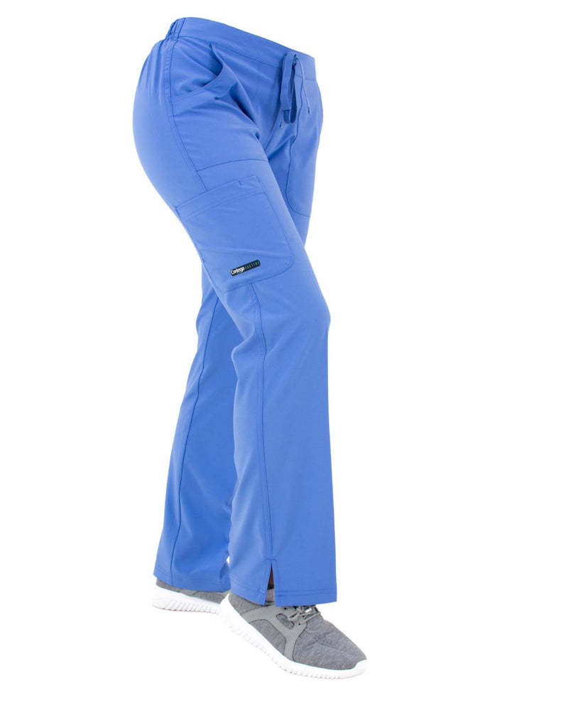 Life Threads Women's Active Straight Leg Cargo Pant Navy Blue -  by scrub-supply.com