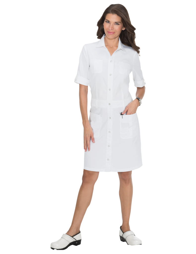 Koi Alexandra Dress White - 905-01-2X by scrub-supply.com