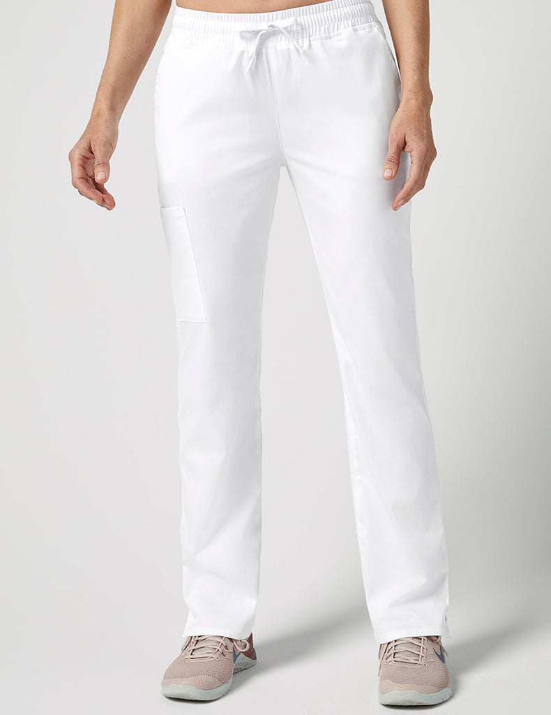 Jaanuu Straight Leg 4 Pocket Pant White - J95083-WHTC-XS by scrub-supply.com