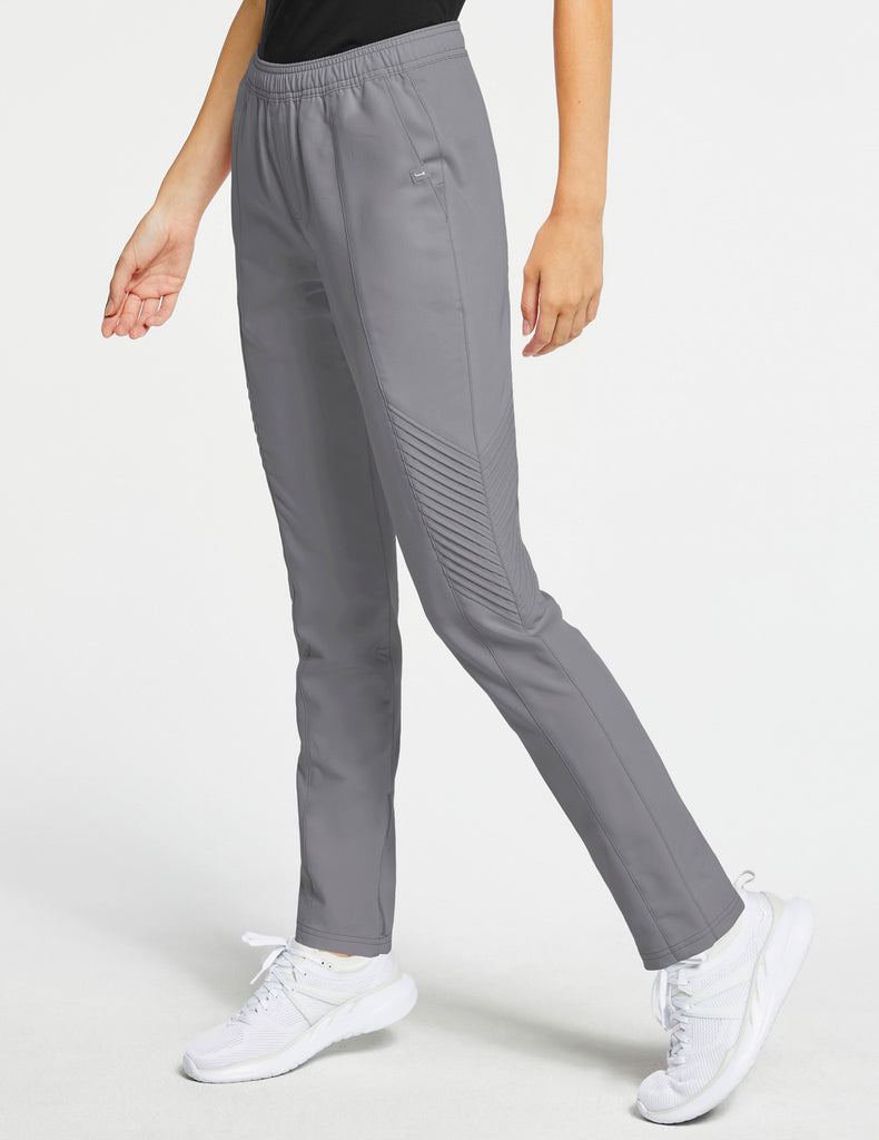 Jaanuu Women's Slim-Fit Moto Pant - Tall Gray -  by scrub-supply.com