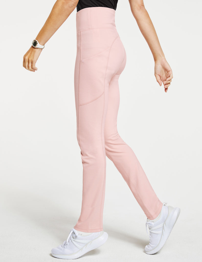 Jaanuu Women's High-Waist Yoga Pant Blushing Pink -  by scrub-supply.com