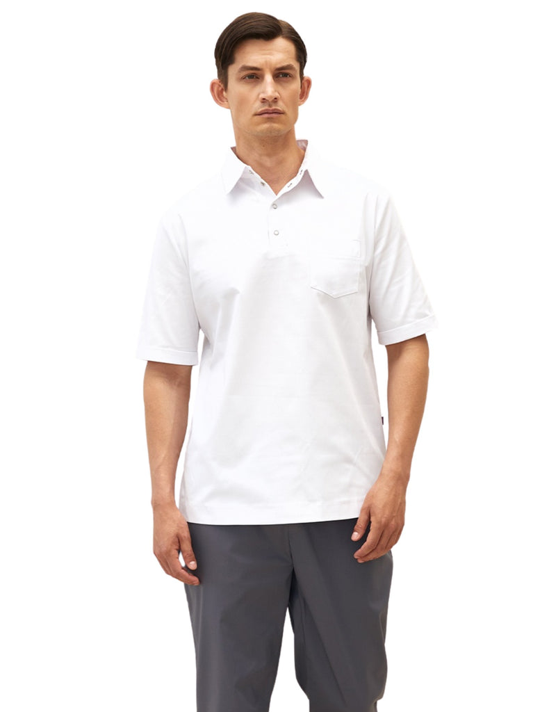 Treat in Style Medical Polo Sports Shirt White - LK5005-0100-1-56 by scrub-supply.com