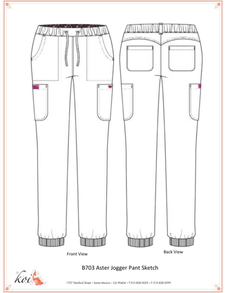 Koi Aster Pants - Tall Charcoal -  by scrub-supply.com
