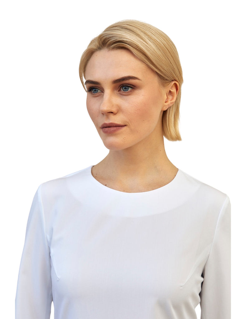 Treat in Style Classical Long-sleeve White -  by scrub-supply.com