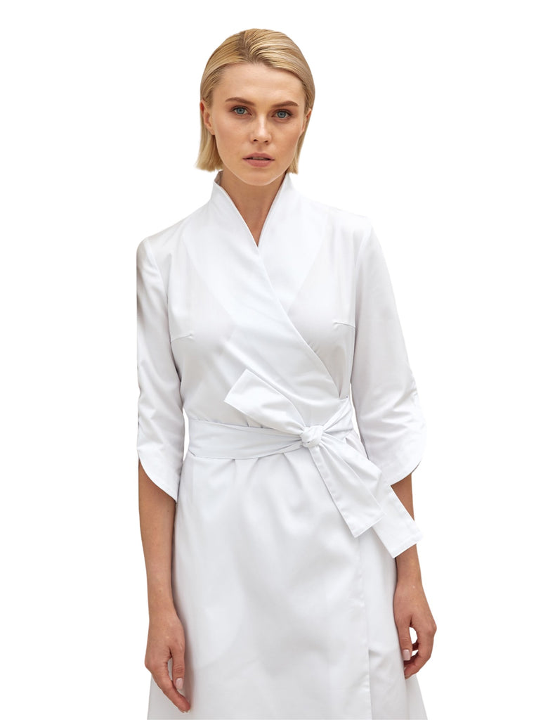 Treat in Style Swan Lab Coat White -  by scrub-supply.com