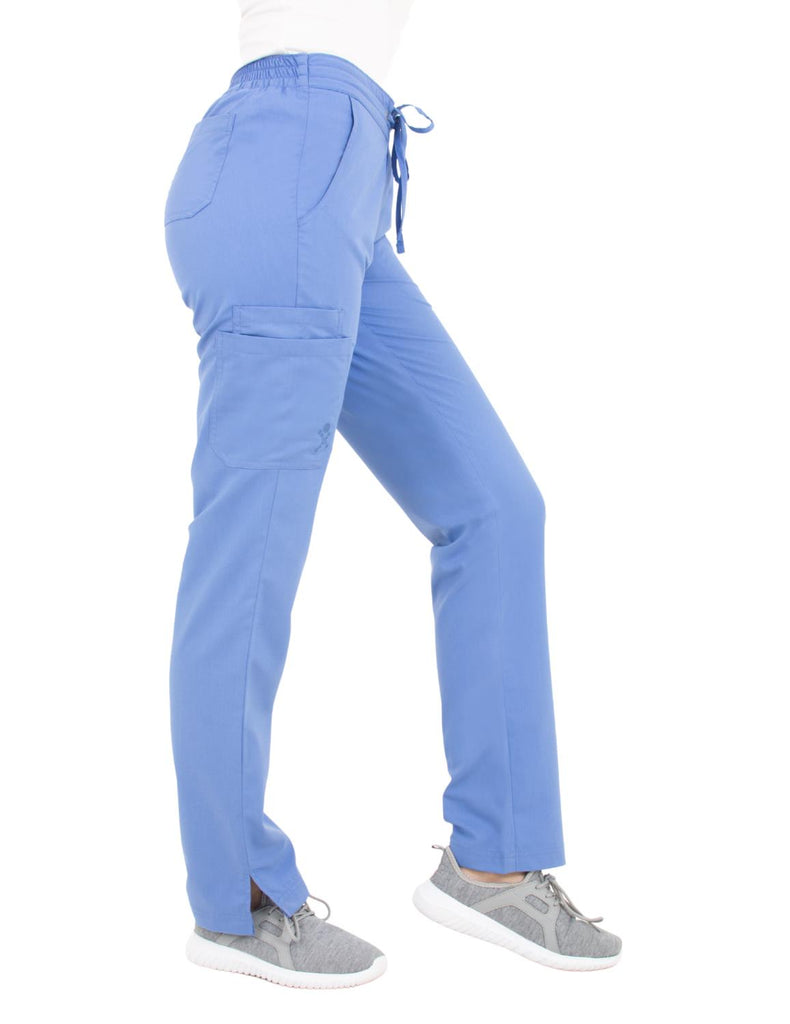 Life Threads Women's Ergo 2.0 Utility Pant - Petite Royal Blue -  by scrub-supply.com