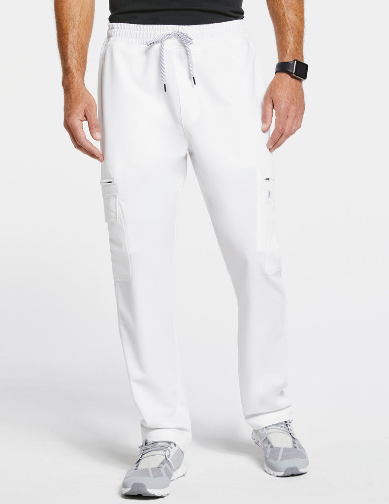 Jaanuu Men's Slim-Fit Cargo Pant - Short White - J85016S-WHTW-XL by scrub-supply.com