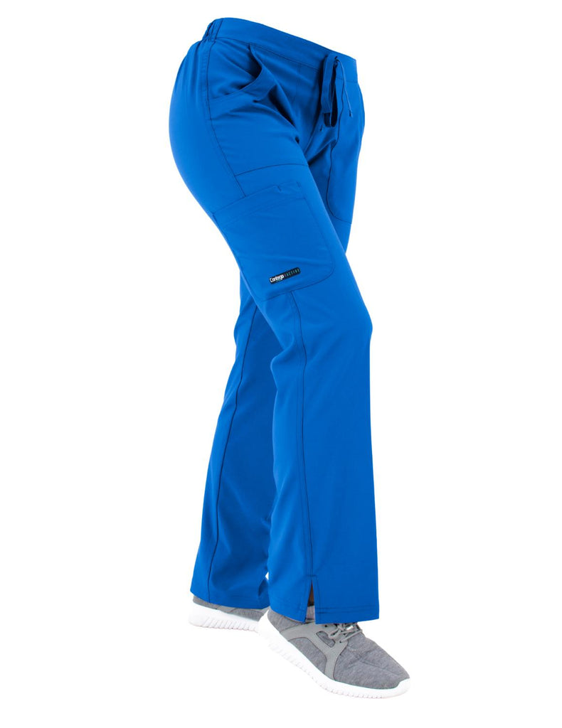Life Threads Women's Active Straight Leg Cargo Pant - Tall Ceil Blue -  by scrub-supply.com