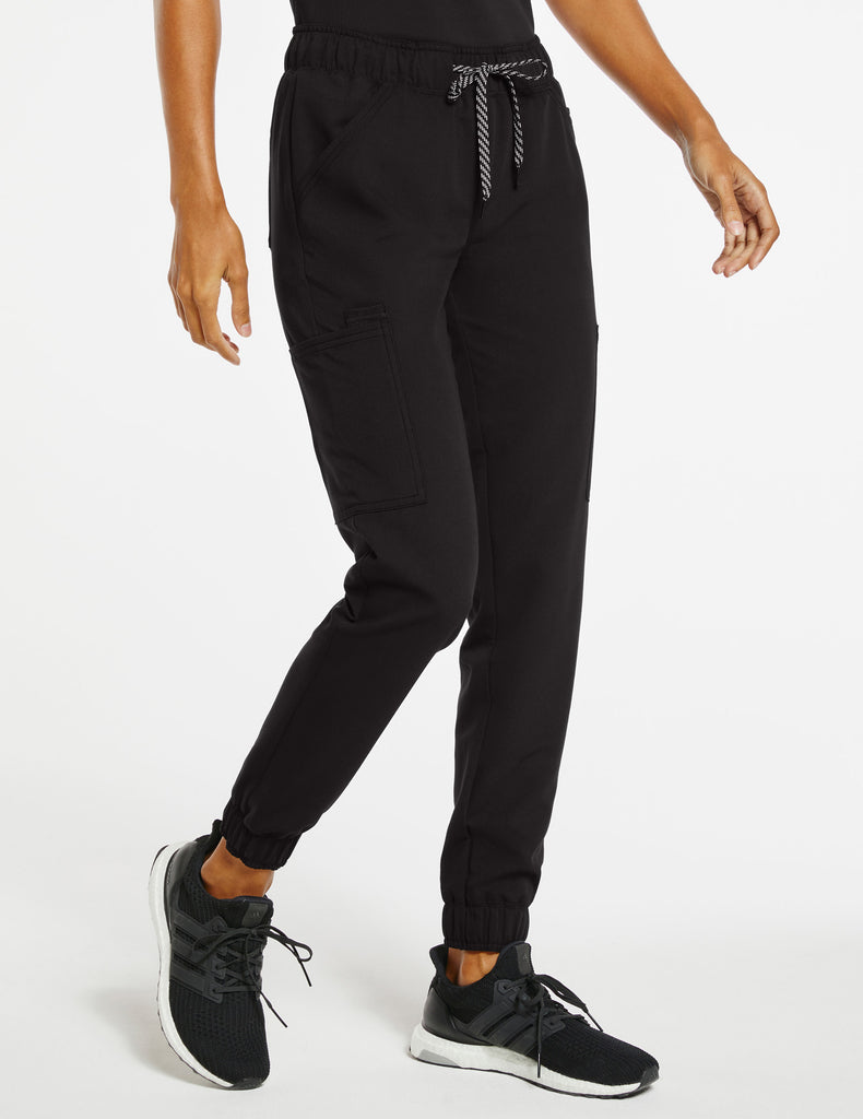 Jaanuu Women's Mesh-Enhanced Jogger Pant - Tall Black - J95122T-BLKW-XL by scrub-supply.com