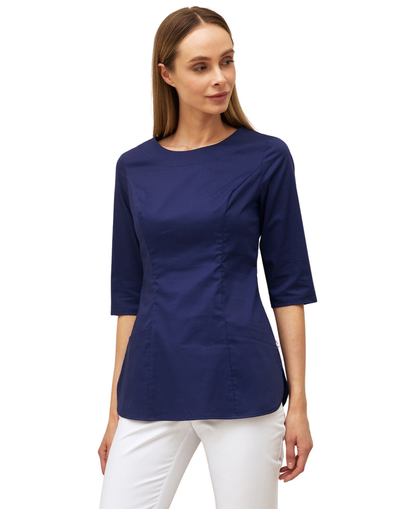 Treat in Style Classic Blouse Blue - LK1018-0200-2-50 by scrub-supply.com