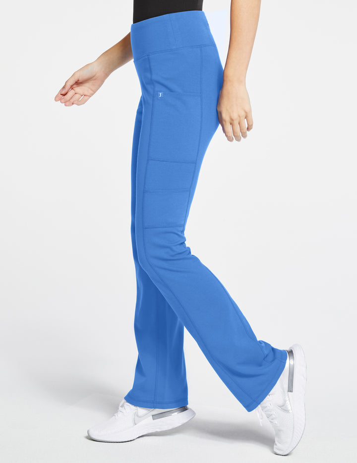 Jaanuu Women's Yoga Pant - Petite Ceil Blue -  by scrub-supply.com