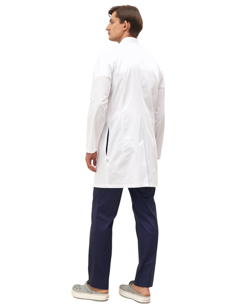 Treat in Style Men's Casual Lab Coat White -  by scrub-supply.com