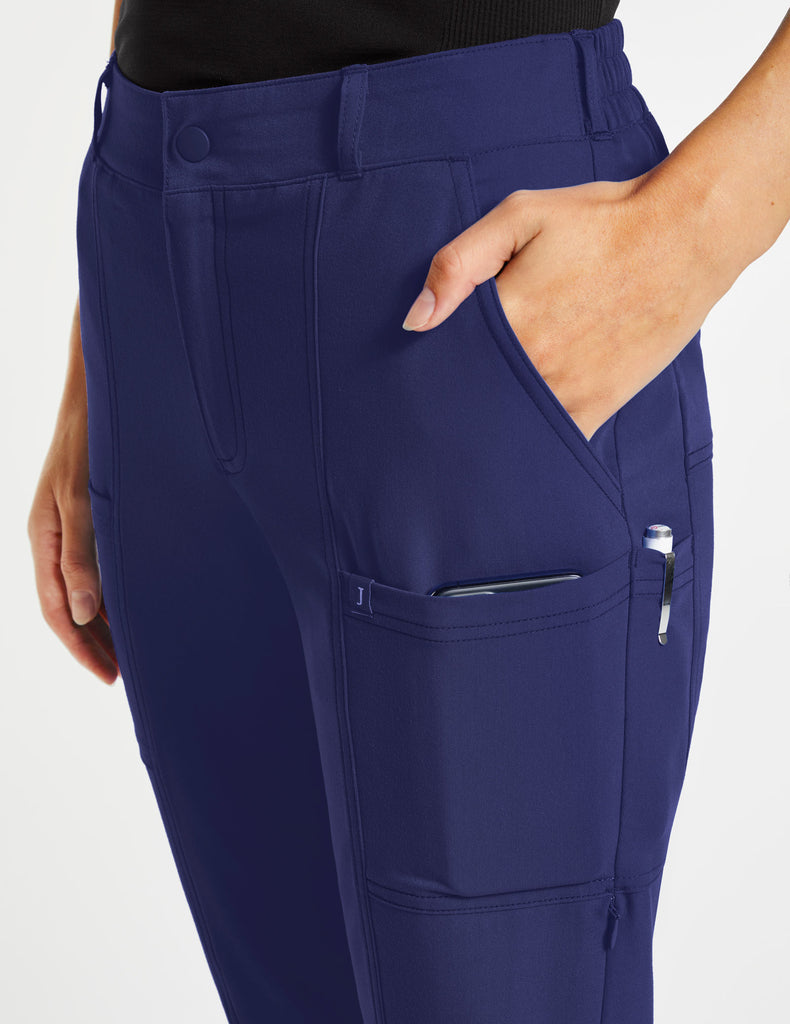 Jaanuu Women's 11-Pocket Cargo Pant - Tall Navy -  by scrub-supply.com
