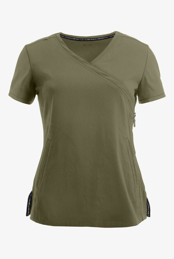 Koi Philosophy Top Brown Taupe -  by scrub-supply.com