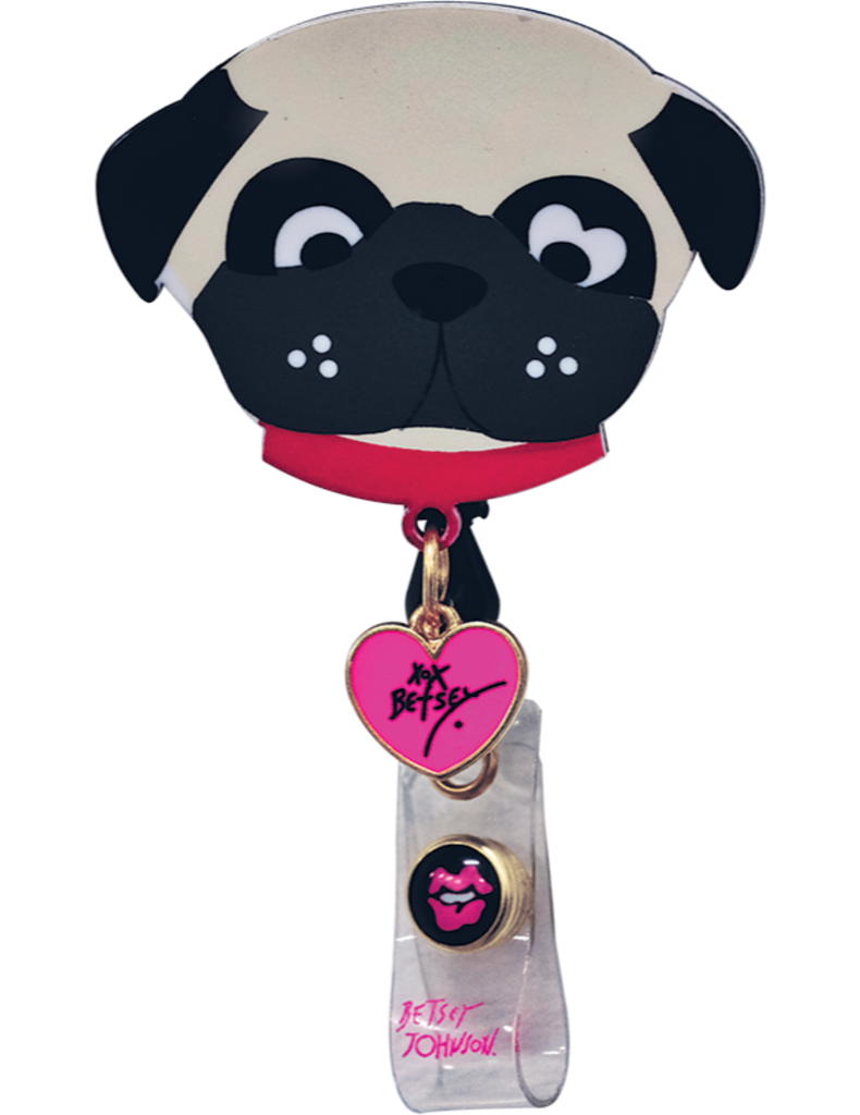 Koi Betsey Retractable Badges Pug - BA156-PUG-OS by scrub-supply.com