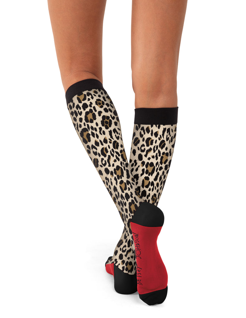 Koi Compression Socks 2-pac Floral Cheetah Betsey Floral Cheetah Betsey -  by scrub-supply.com