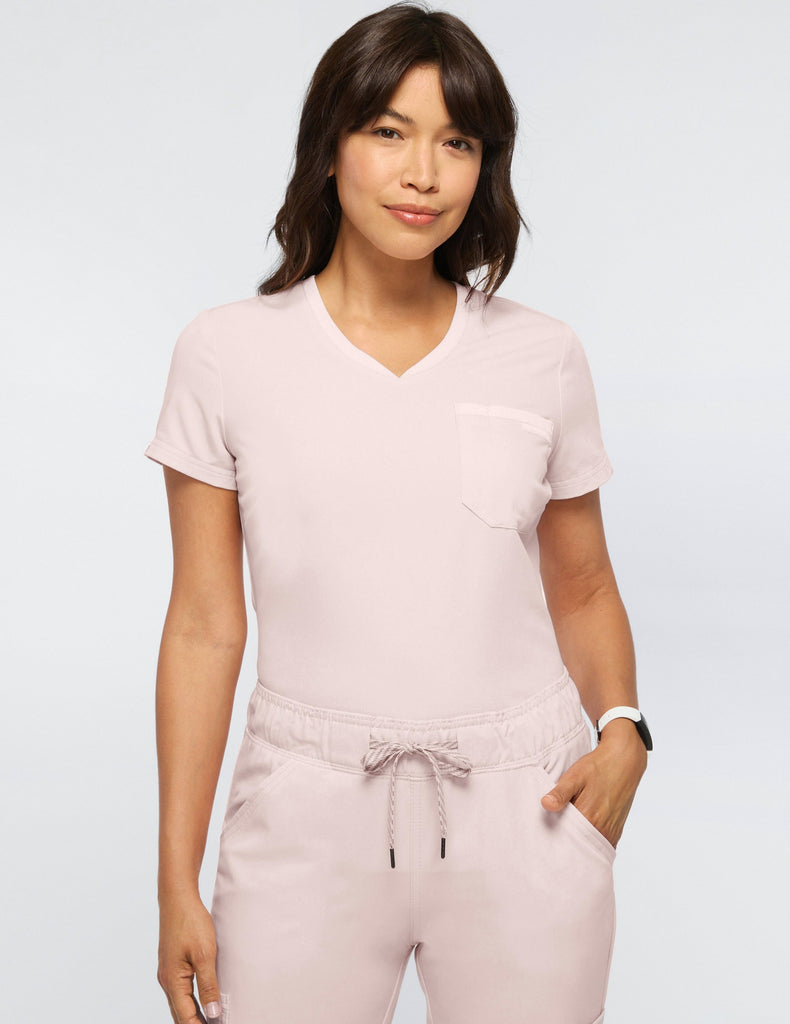 Jaanuu Women's 2-Pocket Tuck-In Top Blushing Pink - J96241-BSPW-XL by scrub-supply.com