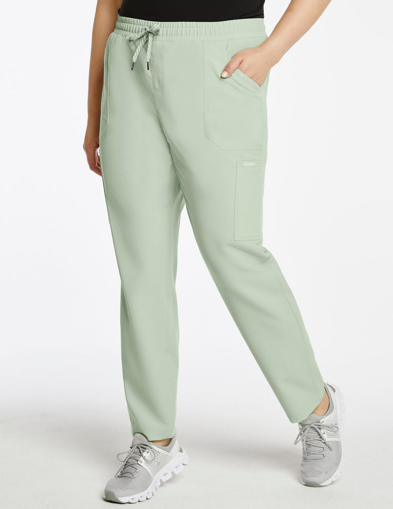 Jaanuu Women's 8-Pocket Slim Cargo Pant Gray -  by scrub-supply.com